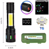 Ручной фонарь BL-627-TG+COB, Li-Ion аккумулятор, индикация заряда, ЗУ Type-C, zoom - Image 1