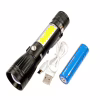 Ручний ліхтар Police RB224, Li-ion 18650, T6+COB, Zoom/ ЗУ USB - Image 1