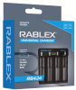 Зарядное устройство Rablex RB424, универсальное, 4 аккумулятора (AA, AAA, AAAA, C, SC, F6, Li-ion, N - Image 1