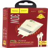 Сетевое зарядное устройство Hoco N21 Fast Charge (30W) + кабель Type-C to Lightning - Image 1