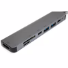 Концентратор Vinga Type-C to 4K HDMI+2*USB3.0+SD+TF+PD+USB-C 3.1 Gen1 aluminium (VCPHTC7AL) - Image 3
