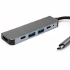 Концентратор Vinga Type-C to 4K HDMI+2*USB3.0+PD+USB-C 3.1 Gen1 aluminum (VCPHTC5AL) - Image 3