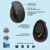 Мышка Logitech Lift Vertical Ergonomic Wireless/Bluetooth Graphite (910-006473) - Image 6