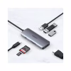 Концентратор Choetech USB-C 7-in-1 3хUSB 3.0+USB-C PD100W+HDMI 4K 30HZ+SD/TF USB3.1 (HUB-M19-GY) - Image 4