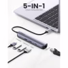 Концентратор Ugreen USB3.0 Type-C to HDMI 4K30Hz/USB 3.0x2/RJ45/PD CM418 (10919) - Image 2