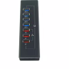 Концентратор Dynamode 4*USB3.0 data ports + 3*2.4А charge with Power Adaptor metal (DM-UH-P407) - Image 4