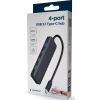 Концентратор Gembird 4 ports USB 3.1,USB-C, USB-C PD (UHB-CM-U3P4P-01) - Image 3