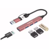 Концентратор Canyon hub DS-02 4in1 USB-A/C Pink (CNS-TDS02P) - Image 3