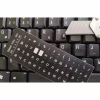 Наклейка на клавіатуру BestKey мініатюрна непрозора чорна, 56, срібний (BKm4SIL/044) - Image 2