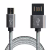 Дата кабель USB 2.0 AM to Micro 5P 1.0m Grey/Black Grand-X (FM02) - Image 3