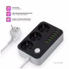Сетевой фильтр питания ColorWay CW-CHЕ36B, 3 розетки/6USB Black 1.8M (CW-CHE36B) - Image 7