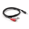 Кабель мультимедійний 3.5mm M to 2xRCA M 1.5m Vinga (VCPDCJ35MRCA21.5BK) - Image 2