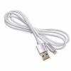 Дата кабель USB 2.0 AM to Lightning 1m nylon silver Vinga (VCPDCLNB1S) - Image 3