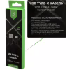 Дата кабель USB 2.0 AM to USB-C 1.0m nylon black Vinga (VCPDCTCNB1BK) - Image 4