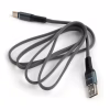 Дата кабель USB 2.0 AM to USB-C 1.0m flat nylon gray Vinga (VCPDCTCFNB1GR) - Image 3
