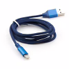 Дата кабель USB 2.0 AM to Lightning nylon 1m blue Vinga (VCPDCLNB21B) - Image 2