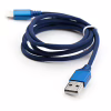 Дата кабель USB 2.0 AM to Lightning nylon 1m blue Vinga (VCPDCLNB21B) - Image 3