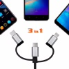Дата кабель USB 2.0 AM to Lightning + Micro 5P + USB-C 1.0m black REAL-EL (EL123500035) - Image 4