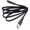 Дата кабель USB 2.0 AM to Lightning 1.0m flat nylon black Vinga (VCPDCLFNB1BK) - Image 3