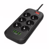 Мережевий фільтр живлення ColorWay CW-CHE64B, 6 розеток/4USB Black (CW-CHE64B) - Image 4