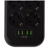 Сетевой фильтр питания ColorWay CW-CHE64B, 6 розеток/4USB Black (CW-CHE64B) - Image 7