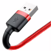 Дата кабель USB 2.0 AM to Lightning 1.0m Cafule 2.4A red+red Baseus (CALKLF-B09) - Image 2