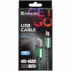Дата кабель USB 2.0 AM to Micro 5P 1.0m USB08-03T green Defender (87804) - Image 4
