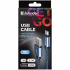 Дата кабель USB 2.0 AM to Micro 5P 1.0m USB08-03T blue Defender (87805) - Image 4