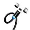 Дата кабель USB 2.0 AM to Lightning + Micro 5P + USB-C 1.0m Magnet only charge ColorWay (CW-CBUU020-BK) - Image 5