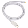 Кабель мультимедійний miniDisplayPort M to Display Port M 1.8m 4K white Vinga (VCPMDPDP1.8WH) - Image 2