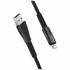 Дата кабель USB 2.0 AM to Lightning 1.0m zinc alloy + led black ColorWay (CW-CBUL035-BK) - Image 5