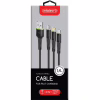 Дата кабель USB 2.0 AM to Lightning + Micro 5P + USB-C 1.4m CBFLEXU1 bl Intaleo (1283126487521) - Image 2