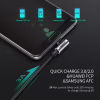 Дата кабель USB 2.0 AM to USB-C 1.0m US284 Angled Alum. Braid Black Ugreen (50941) - Image 3