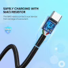 Дата кабель USB 2.0 AM to USB-C 1.0m US288 Aluminum Braid Black Ugreen (60126) - Image 5
