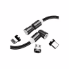 Дата кабель USB 2.0 AM to Lightning + Micro 5P + USB-C 1.0m Magnetic Ro ColorWay (CW-CBUU037-BK) - Image 2