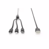 Дата кабель USB 2.0 AM to Lightning + Micro 5P + USB-C 1.0m charge only Digitus (AK-300160-010-S) - Image 6