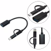 Перехідник OTG AC-150 2in1 USB 3.0 - MicroUSB USB Type-C Black XoKo (AC-150-BK) - Image 4