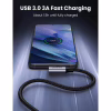 Дата кабель USB 3.0 AM to USB-C 1.0m 60W US385 90° Black Ugreen (20299) - Image 2