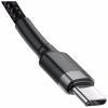 Дата кабель USB-C to USB-C 1.0m 3A 60W Cafule Black Baseus (CATKLF-GG1) - Image 3