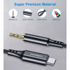 Перехідник USB-C to jack 3.5mm stereo audio (CDLA) 2.0m Choetech (AUX008-BK) - Image 4