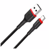 Дата кабель USB 2.0 AM to USB-C 1.0m 2.4А black ColorWay (CW-CBUC064-BK) - Image 3