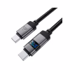 Дата кабель USB-C to USB-C 1.2m 60W digital display C15-03 Black Acefast (6974316283720) - Image 3