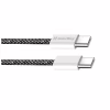Дата кабель USB-C to USB-C 2.0m (braided cotton) (PD Fast Charging 60W) 3.0А black ColorWay (CW-CBPDCC068-BK) - Image 2