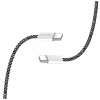 Дата кабель USB-C to USB-C 2.0m (braided cotton) (PD Fast Charging 60W) 3.0А black ColorWay (CW-CBPDCC068-BK) - Image 5