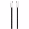 Дата кабель USB-C to USB-C 2.0m (braided cotton) (PD Fast Charging 60W) 3.0А black ColorWay (CW-CBPDCC068-BK) - Image 7