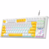 Клавиатура Aula F3032 keycaps plus 21 Yellow keys KRGD Red USB UA White (6948391204680) - Image 2