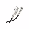 Дата кабель USB 2.0 AM to Lightning 1.0m Cafule Metal 2.4A black Baseus (CALJK-A01) - Image 3