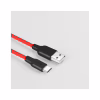 Дата кабель USB 2.0 AM to USB-C 1.0m 2A silicone X21 black+red HOCO (6957531071419) - Image 3