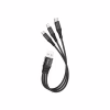 Дата кабель USB 2.0 AM to Lightning + Micro 5P + USB-C 0.25m 2.4A nylon X47 black HOCO (6931474727398) - Image 3