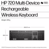 Клавіатура HP 720 Multi-Device Rechargeable Wireless/Bluetooth UA Black (9T5B1AA) - Image 6